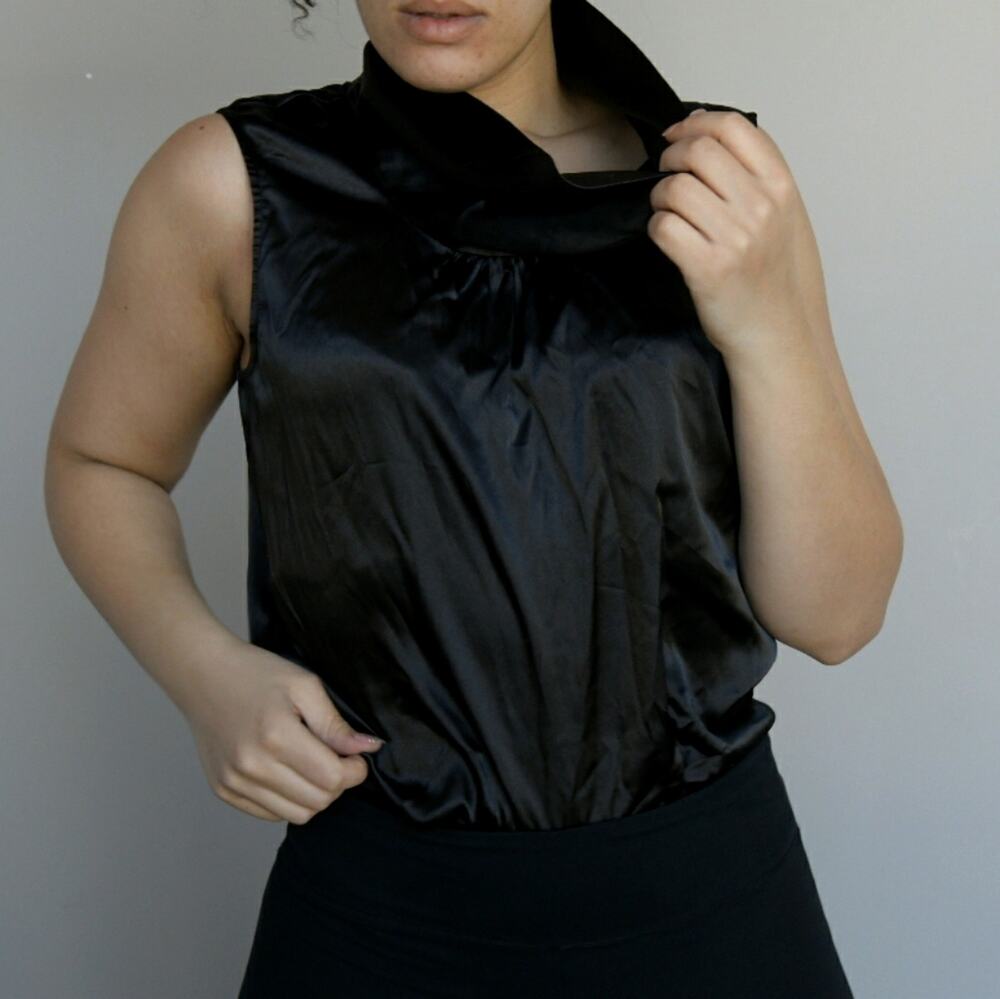 Chico's Women's Satin Cowl Neck Top Small